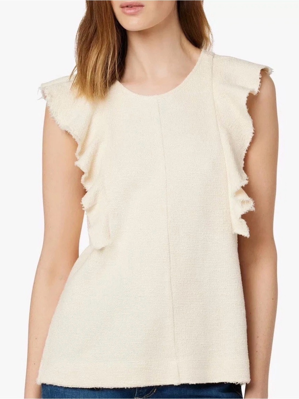JOE’S JEANS - The Alana Tank NWT! Flutter Sleeve Beautiful Blouse M Ivory $148